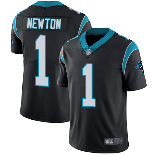 Carolina Panthers Limited Black Youth Cam Newton Home Jersey NFL Football #1 Vapor Untouchable->youth nfl jersey->Youth Jersey